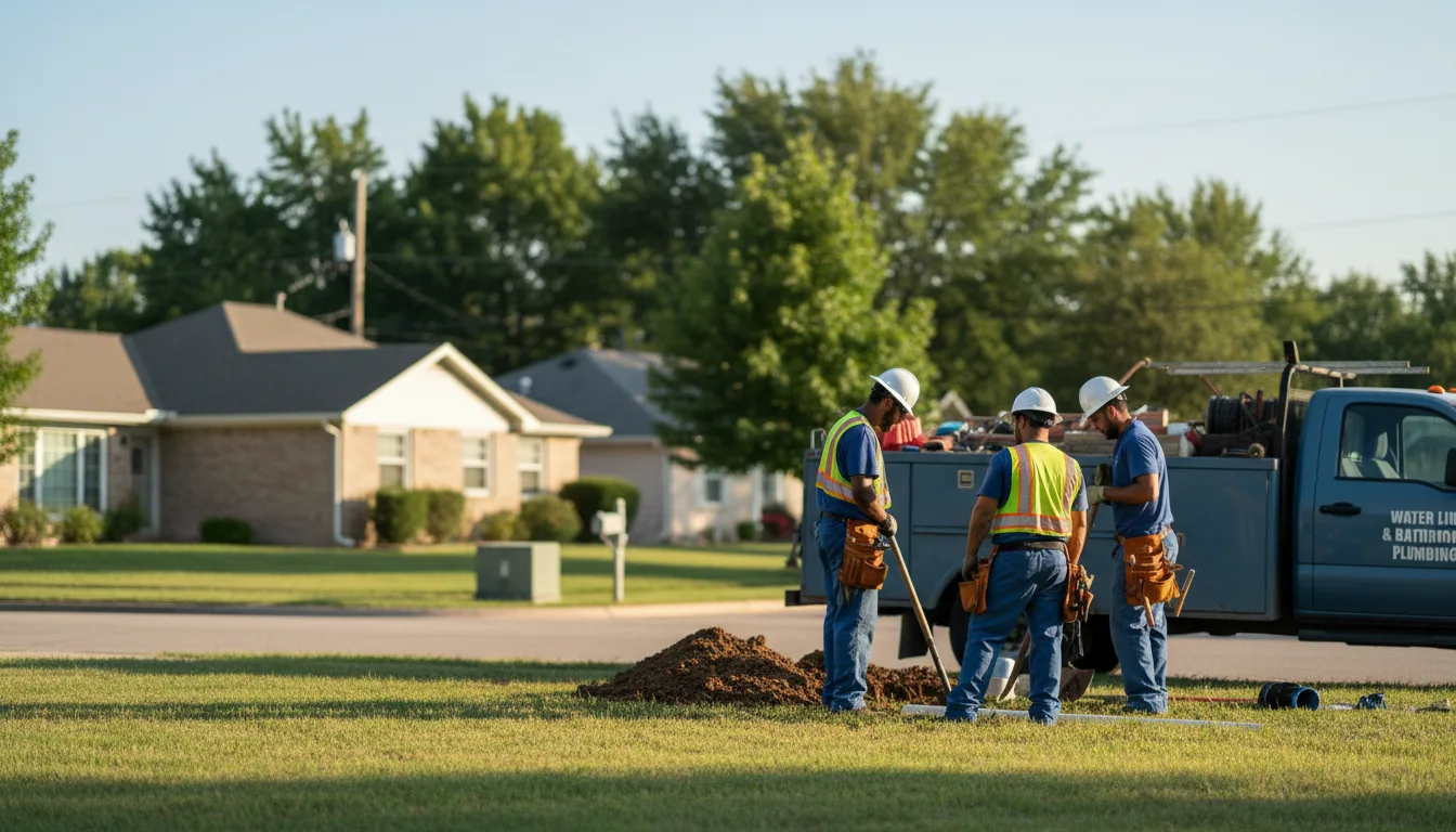Residential water line and bathroom plumbing service in Oregon, MO